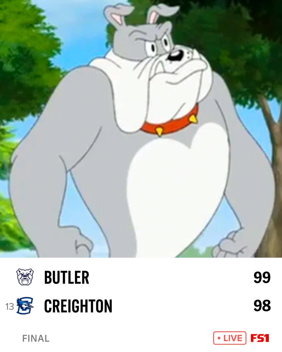 BUTLER HANGS ON!! <a href="/ButlerMBB/">Butler Basketball</a> 

The Bulldogs upset No. 13 Creighton in Omaha! 💪