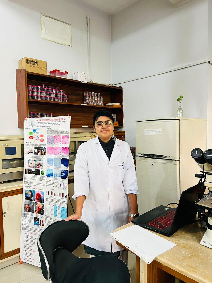 dr_zeeshitalks's tweet photo. I am thrilled to share that I have successfully defended my MPhil thesis on "The Effects of Non-Selective COX and Selective COX2 NSAIDs on Histological Changes and Expression of Collagen X Marker during Rat Femoral Fracture Healing." π·π· #MPhilDefense #ThesisCompleted #Grateful https://t.co/jGVFH3if6f