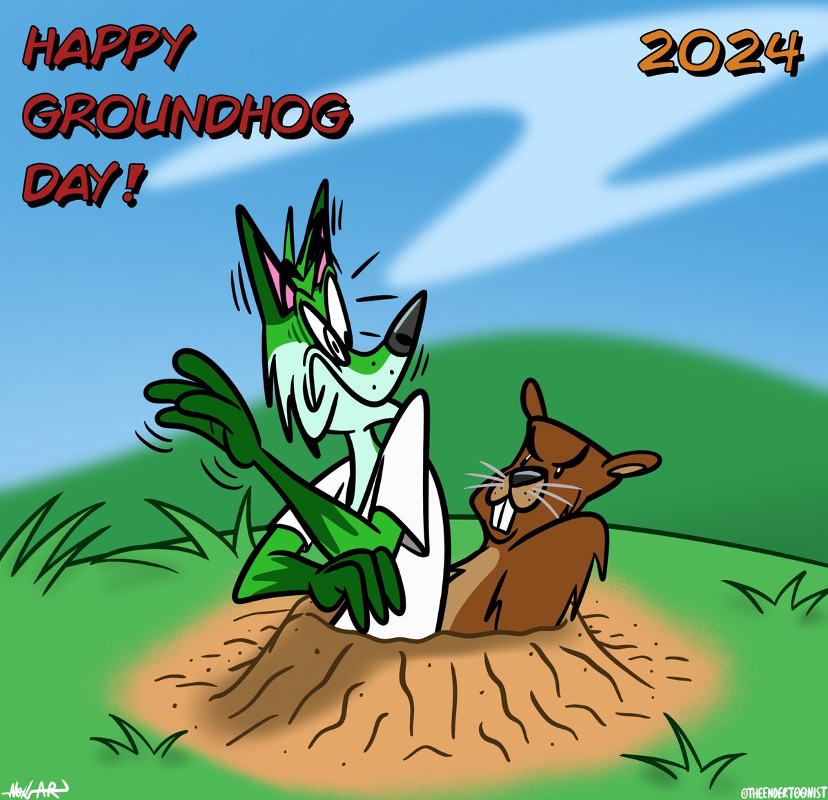 ~Kaleo Fox - Fox For The Gopher~

#HappyGroundhogDay from Kaleo Fox! 🦊

#oc #cartooncharacter #cartoonart #toon #fox #kaleofox #groundhogday #groundhog #groundhogday2024 #digitalart