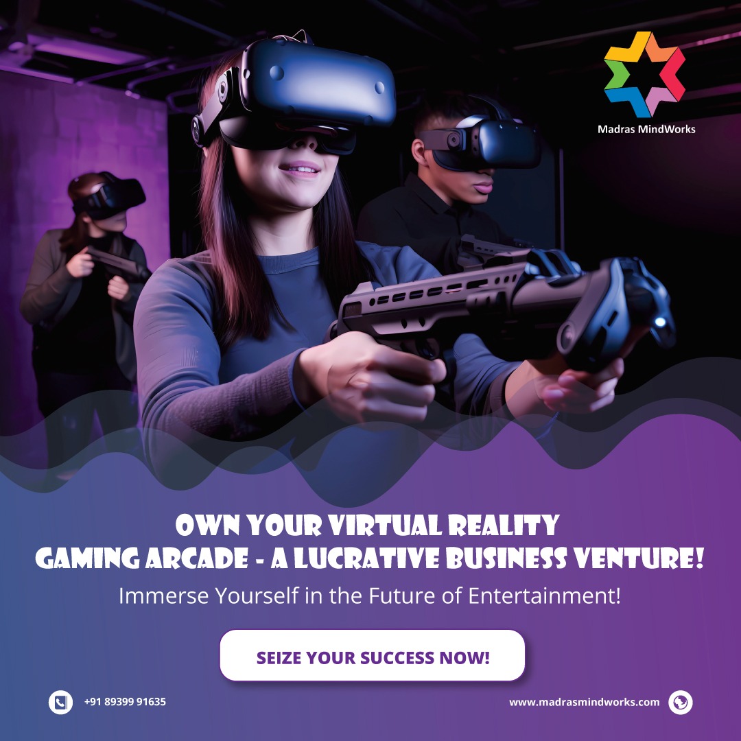 📈Own your Virtual Reality Gaming Arcade - A Lucrative Business Venture

🥽Immerse yourself in the future of Entertainment

🚀Seize your Success Now

📱(+91) 89399 91633

#VirtualRealityGame #FuturisticBusiness #VirtualRealityGamingArcade #SeizeyourSuccess #MadrasMindWorks #MMW