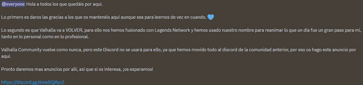 ValhallaCM's tweet photo. Espero que estéis por aquí, ¡volvemos mas fuertes que nunca! 🩵🩵 https://t.co/EoJltTAeVG