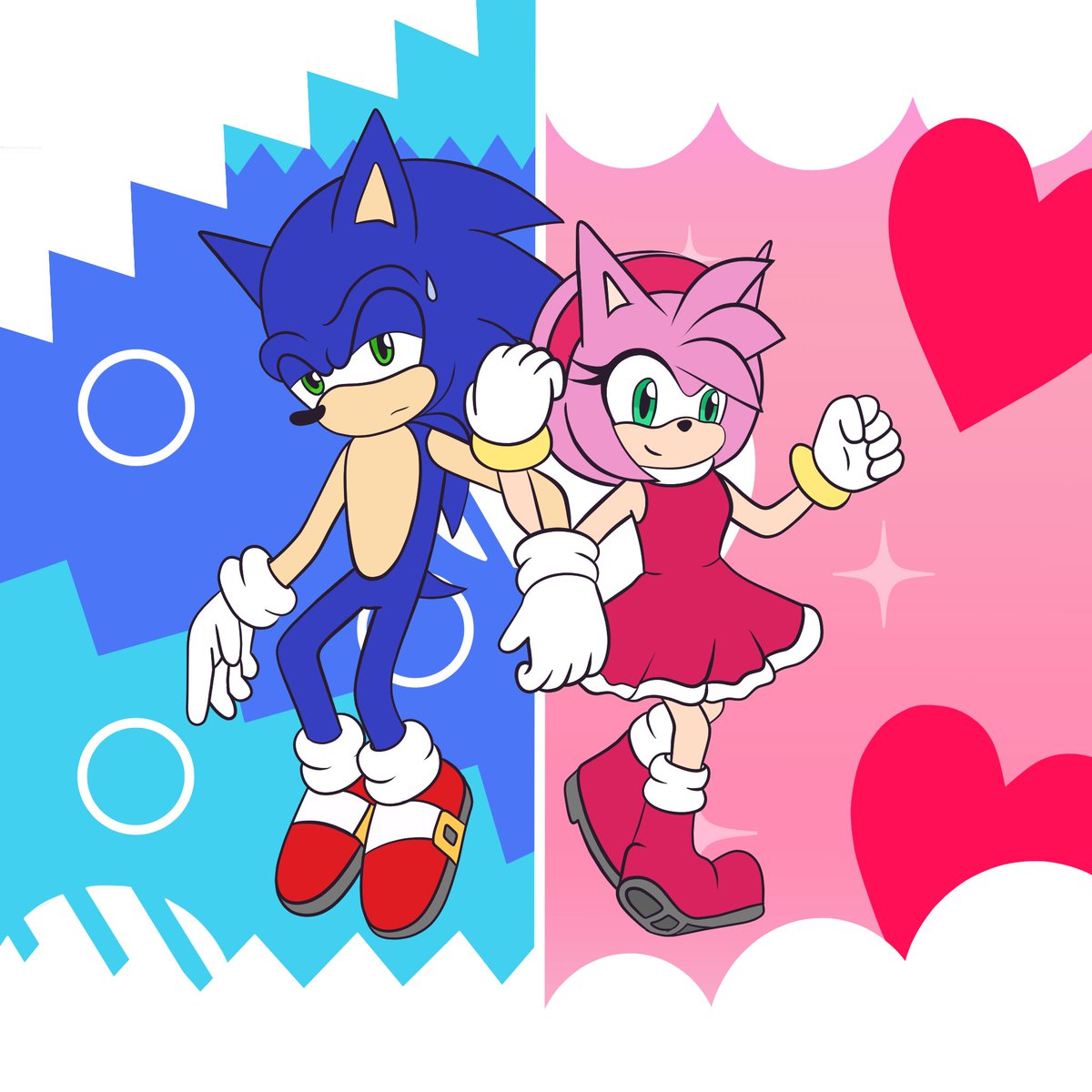 Redraw 2021- 2024 

#sonamy #SonicTheHedgehog #amyrose #sonicart #sonicadvance3 #sonicfanart #amyrosefanart #redrawsonic