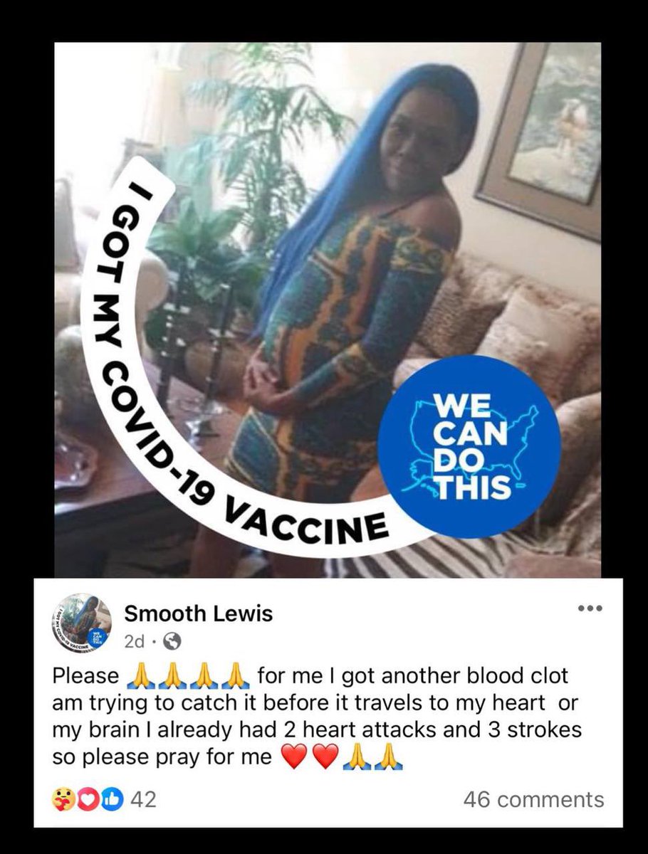 2 heart attacks, 3 strokes, and a blood clot traveling up to her heart.