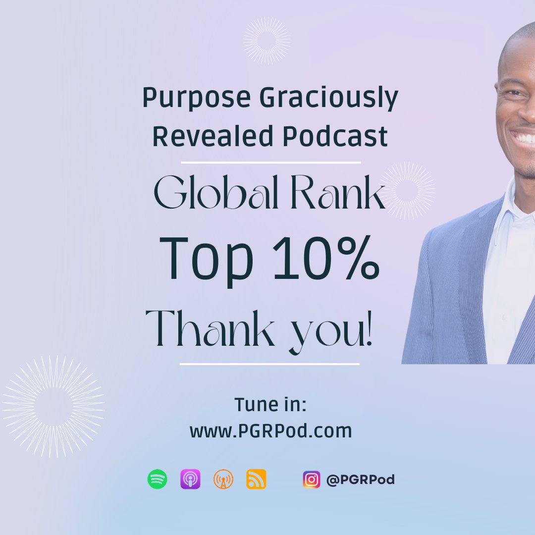With 44 impactful episodes &amp; remarkable success in less than a year, Purpose Graciously Revealed is now one of the top 10% most popular shows globally, as recognized by listennotes[dot]com.

Explore at PGRPod.com; subscribe, review on Apple Podcasts, and share.