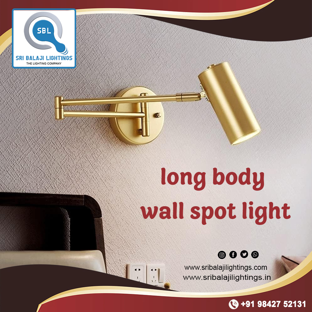 Sri balaji lightings ✅Long Body Wall Spot Light 'Lighten up your space' ☎For enquiry call us 9842752131 sribalajilightings.com #sribalajilight #smartlighting #fancylights #downlight #pillarlights #smartlighting #ledropelight #ropeledlight #wallmounted #walldecor #DeskLamp