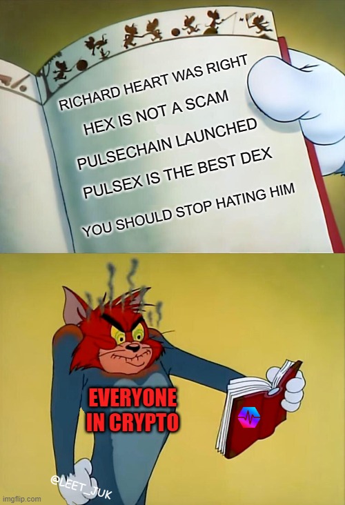 leet_juk's tweet photo. EVERYONE in #crypto should be talking about @RichardHeartWin and what he has created, and even the phony SEC case... 😤What gives?!

But for some reason, mainstream "influencers" with hundreds of thousands of followers or even millions, and years in the industry, keep pretending they somehow don't know anything about #HEX #PulseChain & #PulseX🤫🤡

You guys talked nonstop about SBF, Do Kwon, Mashinsky, etc. and they ALL actually scammed you...😵‍💫 #RichardHeartWasRight #DeFi