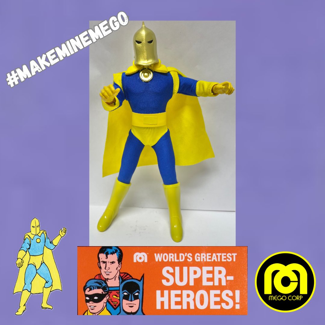 Mego is not tempting fate with this one … Earth’s mightiest sorcerer is finally taking his place among Mego’s World’s Greatest Super-Heroes! Today we present pictures of the newly received factory sample of Dr. Fate!#MakeMineMego @MegoMuseum @toysthatmadeus @TheUnboxerrs24
