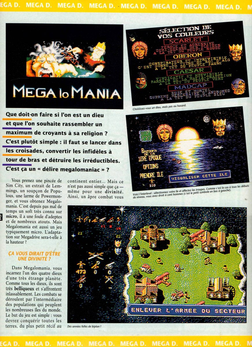 AllmightoFranky's tweet photo. @OlivierScamps #MegaloMania sur #Megadrive au banc d'essai,un jeu du genre plutôt bien fait, mais à l'époque ce style ne m'attirait pas .... c'était avant que je tombe amoureux de #SimSity sur #Snes!! 5/6 https://t.co/J1cnScSLF7