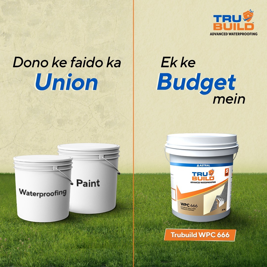 AstralTrubuild's tweet image. It's 𝗧𝗿𝘂e! Get Waterproofing + Decorative Coating at Paint’s Cost with WPC 666

Know More - bit.ly/3HLYYmC

#Astral #AstralTrubuild #AdvancedWaterproofing #WaterProof #Waterproofing #ConstructionChemicals #WPC666