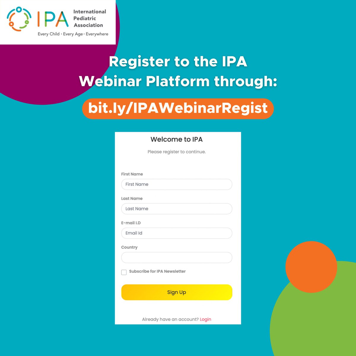 IPAWorldorg's tweet image. Wondering how you can take part in IPA's webinars?
The IPA Webinar Platform enables you to have access to all of IPA's webinars, both upcoming and those that have past, all in one platform!
Learn more about how to use the IPA webinar platform via this post.