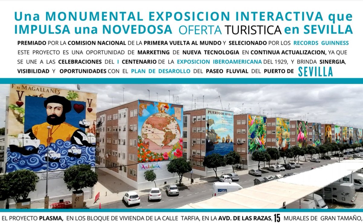 alexdelbene's tweet photo. @TE_GranEmpresa @fvieuxmaire @Telefonica Hola Fred,  tengo 15 murales de arte urbano de Récords Guinness en Sevilla. Una experiencia turística/interactiva/cultural única al mundo. 15 murales  que se transforman en 15 pantallas gigantes con la realidad virtual.  Una oportunidad de marketing para los inversores imperdible https://t.co/S55gRfh4kN