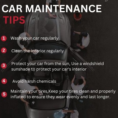 Keep your ride running smoothly with these essential car maintenance tips! 🚗🔧 From tire care to engine health, empower yourself with knowledge and ensure a hassle-free journey on the road. #CarMaintenanceTips #AutoCareWisdom #RoadReady #VehicleWellness #DIYCarCare #DriveSmart