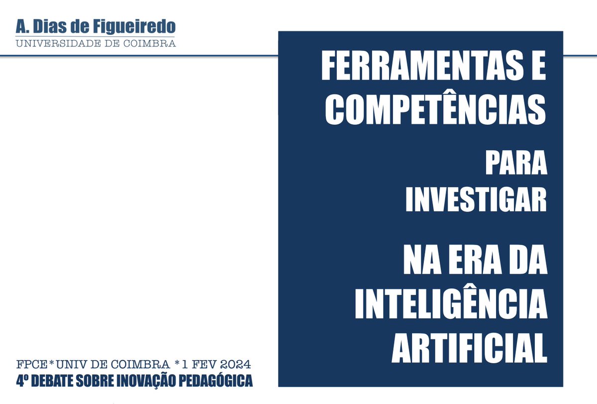 Ferramentas e Competências para o Investigador da Era da Inteligência Artificial. Ferramentas úteis para apoiar as 6 competências chave dos investigadores nos nossos dias (leitura, pesquisa, captação de informação, organização, escrita e socialização) bit.ly/3UIxdmP
