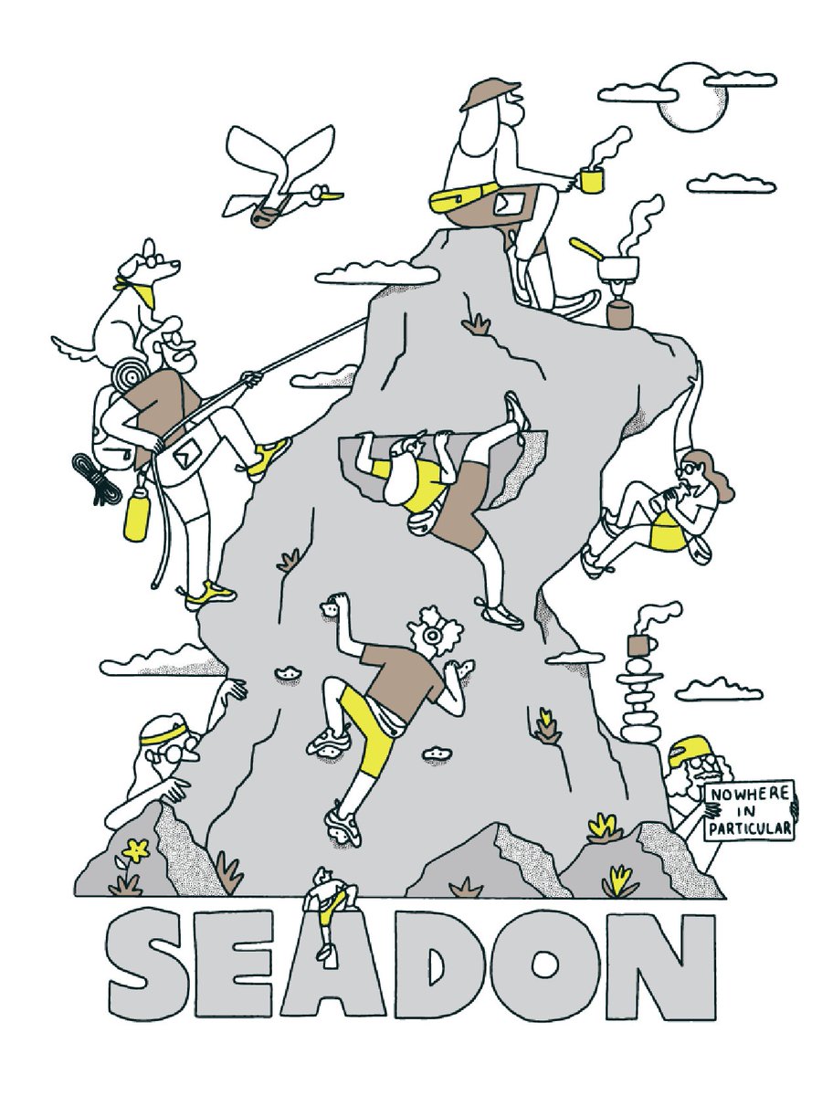 Climbing community artwork for Seadon