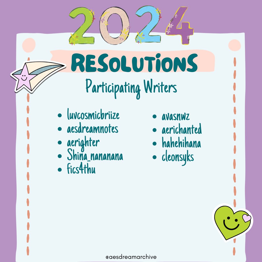 We hope everyone had a great January! Thank you for participating. See you at our next event! 
#aesdream_2024resolutions. 💜💚