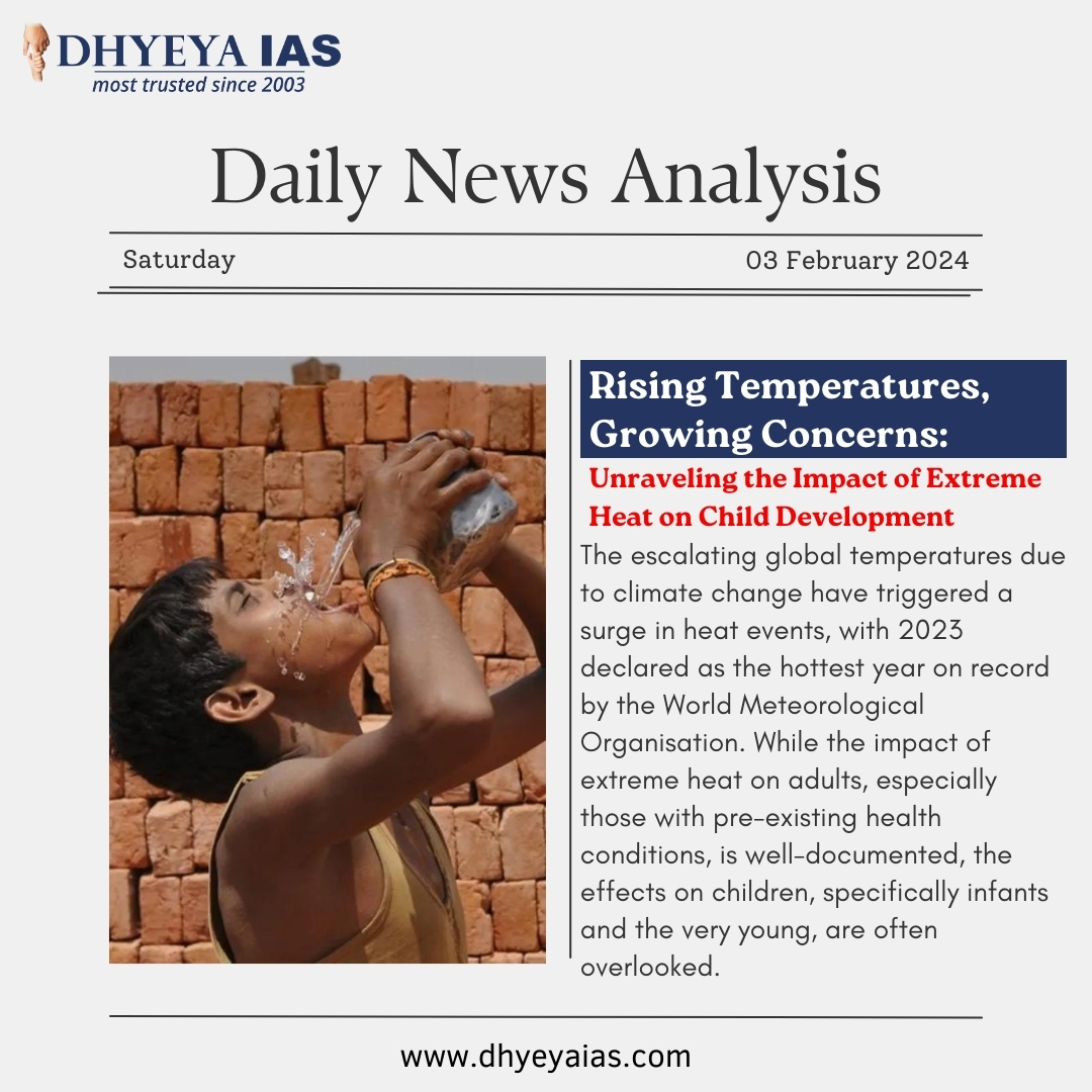 Dhyeya_IAS's tweet photo. Daily News Analysis
For full Explanation, visit:https://t.co/TSFpfbtWCn...
#DhyeyaIAS #currentaffairs #RisingTemperatures #childdevelopement #news #dailynewsanalysis https://t.co/PNEPOEgo7N
