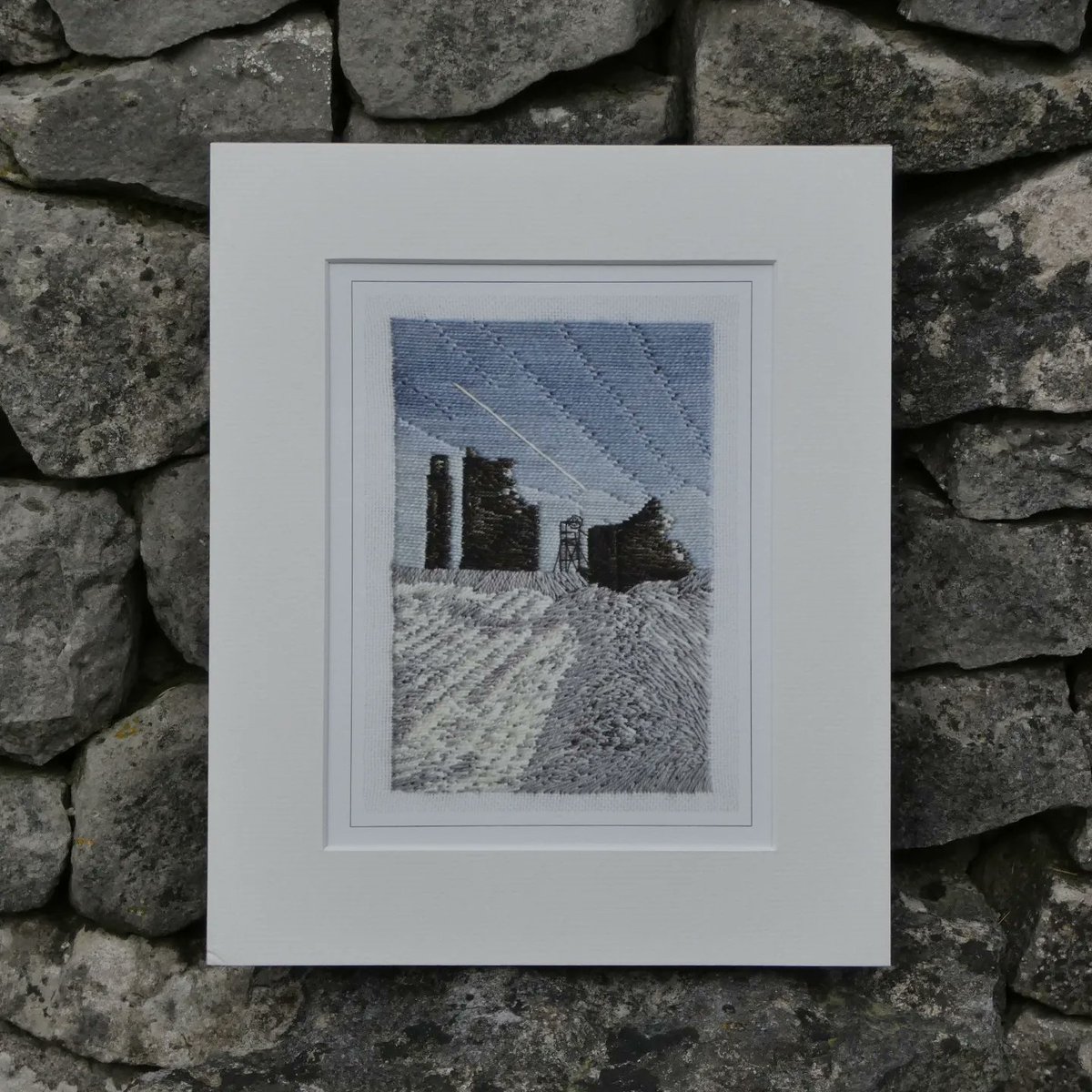 I have prints of Frozen Bones, Magpie Mine. As usual they are wonderfully realistic, and I'm so pleased with them. Available on my website now cognissart.co.uk/product/frozen… #FineArtInStitch #TextileArt #Art #embroidery #stitching #embroideryart #fineart #ContemporaryArt #MagpieMine