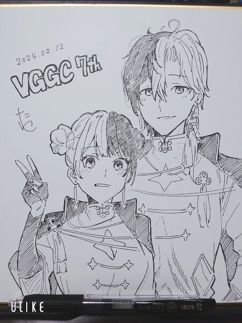 アフターイベント用の色紙描いた 