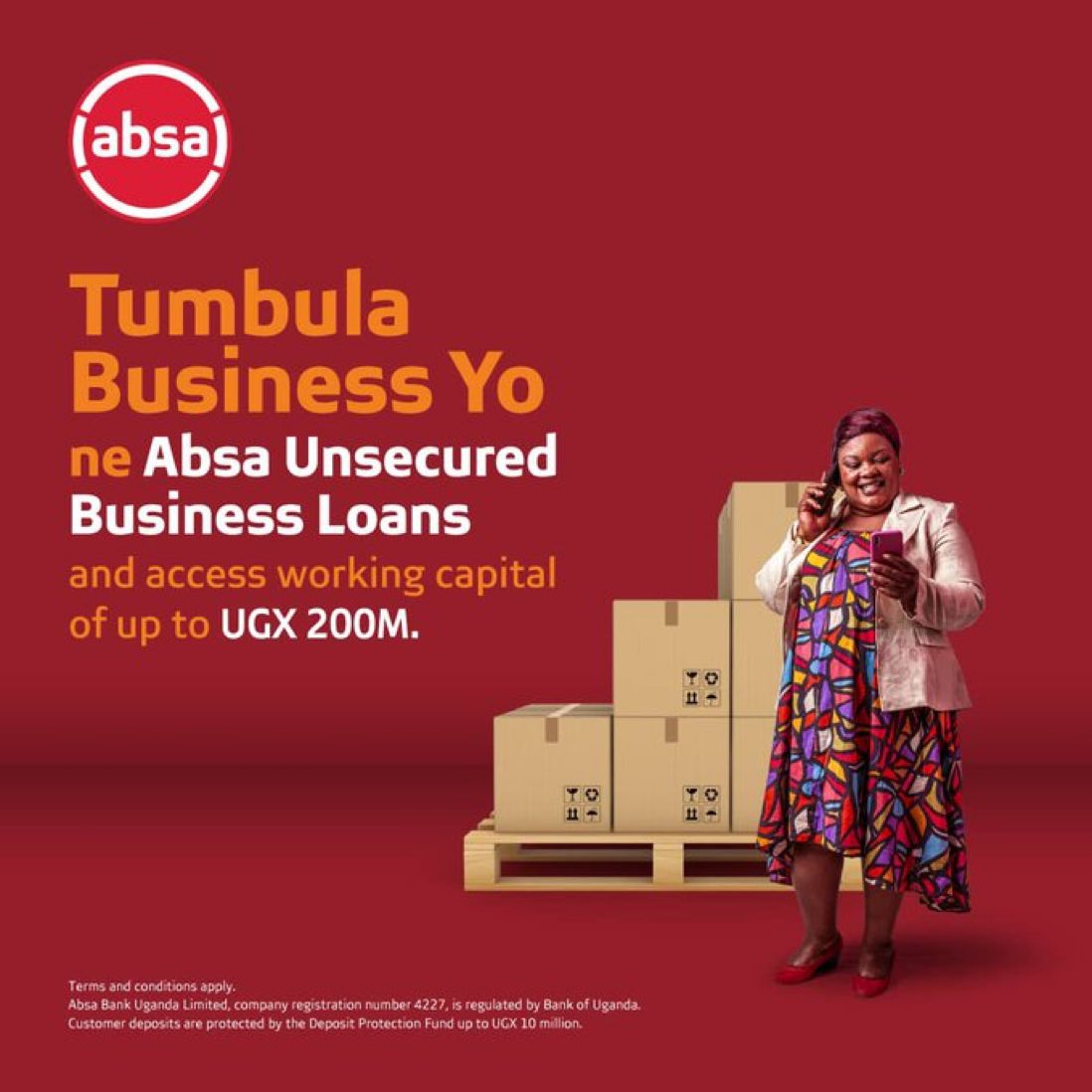 sharon_kiwanuka's tweet photo. Your business struggling and needs a little push ? The @AbsaUganda Unsecured Business Loans are here for you where you can access working capital of up to 200 million UGX
Visit https://t.co/ApUtGTWnT3 for more details today.
#JoogaNeAbsa #Jooga2024 https://t.co/lrzLmaetAs