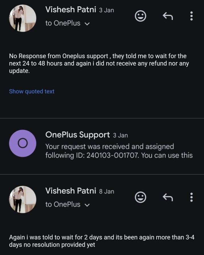 justankitjha's tweet image. Ordered the OP Fold, but the experience has been a rollercoaster ride of disappointment. 4 months later, still no refund for the pre-reserve pass despite multiple assurances. @OnePlus_Support, time to step up and honor your commitment to customers! #OnePlusFail #RefundMyMoney