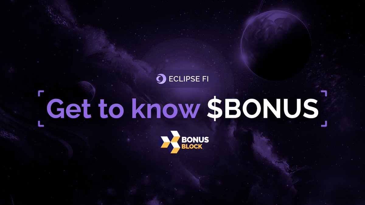 Eclipsefi's tweet photo. 🟨 @bonus_block Is Launching $BONUS, With The IDO on Eclipse Fi Coming Soon

The date has not yet been formally locked in, but we are targeting the beginning of March.

Bonus Block solves a key problem of acquiring and onboarding high-quality users, with $BONUS as the central utility token of this growing ecosystem.

What's the $BONUS utility? Let’s break it down 👇 🧵

1️⃣ $BONUS Tokenomics

$BONUS is being launched on the Bonus Block network, which is a part of the Cosmos ecosystem.

It has a maximum supply of 100,000,000 tokens, with the majority of which will be allocated towards its community access pool. The total supply will gradually deflate over time thanks to their burn mechanism.

$BONUS is a utility token, designed to serve several functions within the BonusBlock ecosystem. Take a look, anon👇

2️⃣ $BONUS for Users

- Rewards: Users can boost their earnings in campaigns using $BONUS tokens through higher reward multipliers and monthly conversion bonuses

- Campaign Access: By bonding $BONUS tokens, users get early access to campaigns, securing them a competitive edge in tapping into potential opportunities

- Protocol Access: Bonding $BONUS tokens also provides exclusive access to special features and functionalities within Bonus Block

- Governance: Participate in the governance and stake $BONUS tokens to contribute to the Protocol

3️⃣ $BONUS for Projects

- Discounts: Project teams using $BONUS for campaign fees receive discounts on standard pricing. This is intended to boost token demand within the ecosystem

- Buy-back & burn: A part of the campaign fees paid in $BONUS is allocated to a buy-back and burn mechanism, leading to long-term value appreciation

4️⃣ $BONUS for Developers

- Revenue: Transaction fees generated from the use of $BONUS tokens offer a revenue stream for developers and the platform

BonusBlock has ensured that its ecosystem token is an essential resource. This utility is what gives the token value beyond hype and speculation.

You can read more on the $BONUS token here - https://t.co/qAcdq7J9M2

Who is excited? 👀