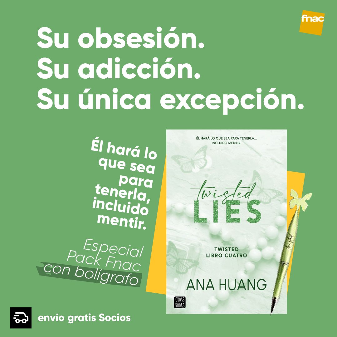 Pack Fnac Twisted Lies Libro + Bolígrafo - Ana Huang -5% en libros