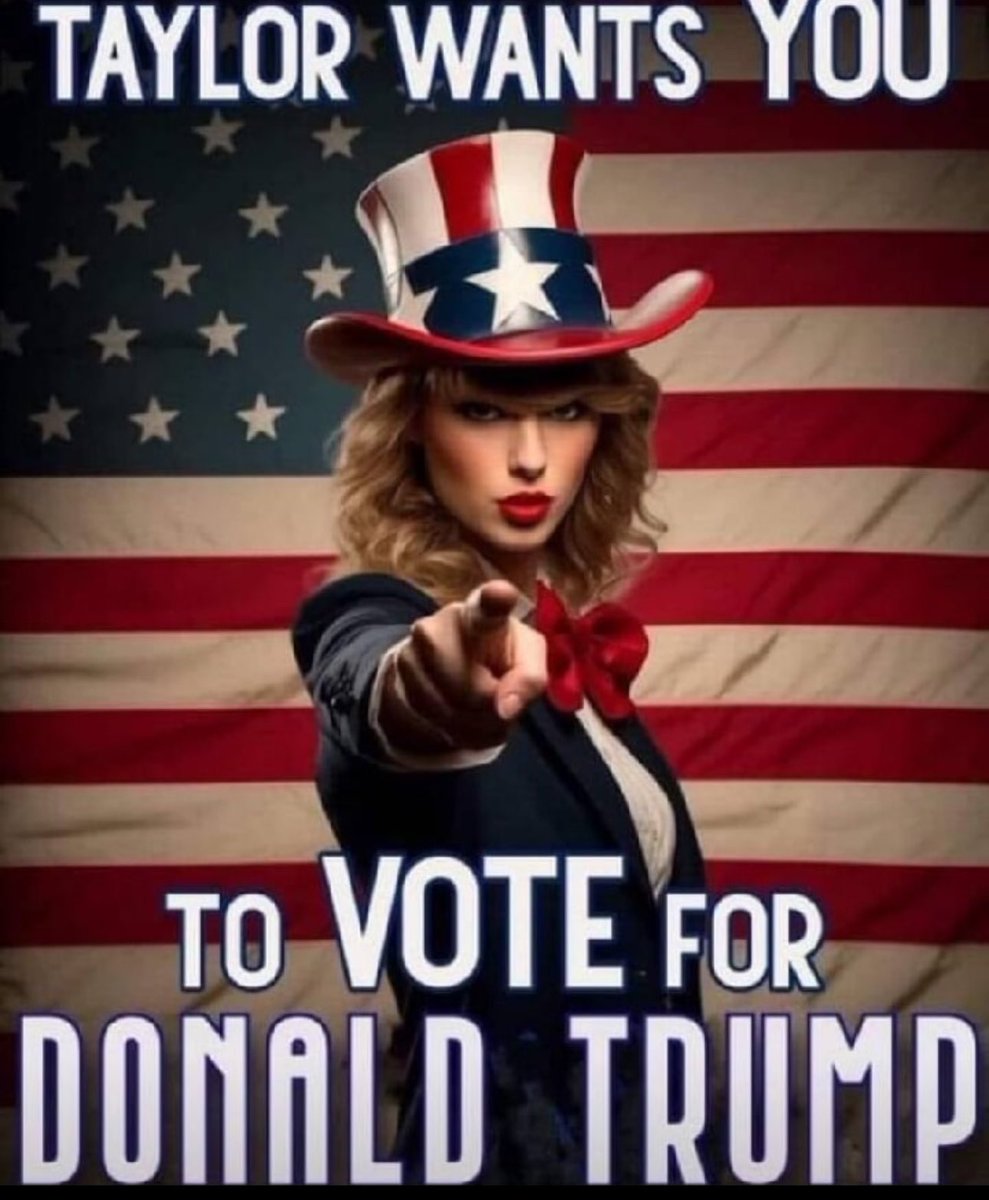 JakeCan72's tweet image. Show some love if you:

1. Stand with Donald Trump 🇺🇸

or

2. Adore Taylor Swift and America 🎤🇺🇸   
Not mutually exclusive!

Debating the impact of Taylor on elections—some say by 20%?

I call BS

Let&apos;s see where the sentiment swings! #TrumpSupporters #TaylorSwiftFans…