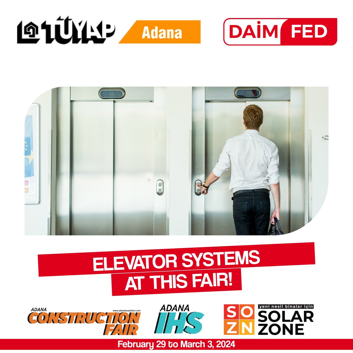 Asansör Sistemleri Bu Fuar’da
__

Elevator Sytems At This Fair!
_
•
•
#adana #insaatfuarı #Constructionfair #asansörsistemleri #elevatorsystems