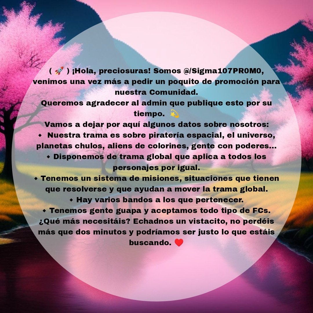 confesionesHr's tweet photo. 🕰 16:00 | 12:00 | 9:00 🕰

Buenos días manecillas @Sigma107PR0M0  está en búsqueda de personas para unirseles, tienen una temática  de piratería espacial y el universo.
Unirseles ❤️

—Kala https://t.co/04lPLfgRJc