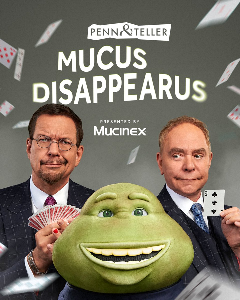 Are you ready for the ewww-llusion of a lifetime? Join us on Wednesday, 2/7 in NYC’s Grand Central Terminal at 12 PM EST as we partner with our friends @mucinex_us to get rid of Mr. Mucus and his nasty mucus ways once and for all. It’s Mucus Disappearus! #ad