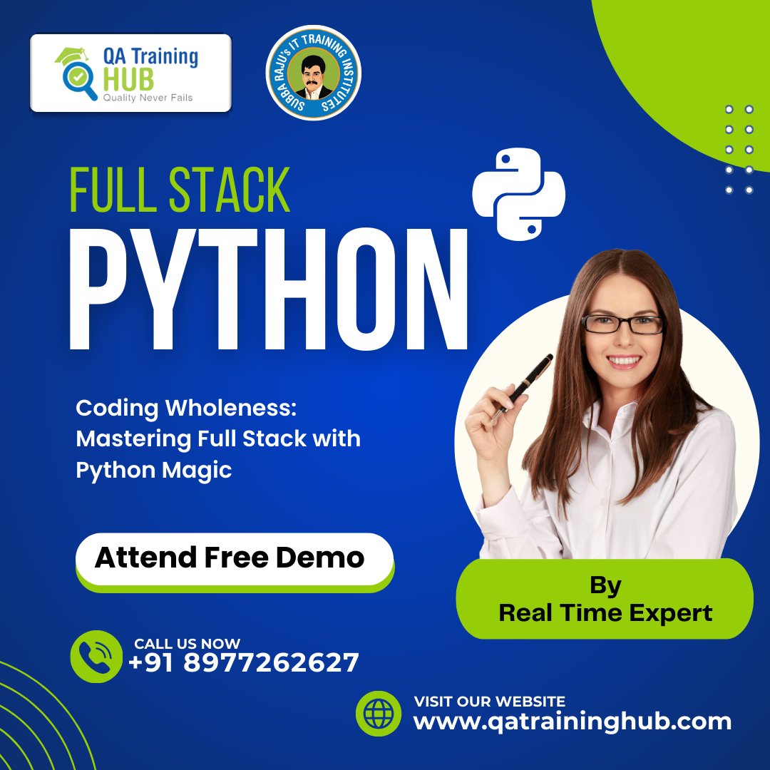 QATrainingHub's tweet photo. ๐๐ Embark on a Full Stack Python Adventure! ๐๐ป
๐Join the Free Demo
๐ Register Now: https://t.co/aZJ9ntbPu1
#bestsoftwaretraining #inhyderabad #fullstackpython #softwaretesting #qualityassurance #QAEngineer #FullStackQA https://t.co/AxtKp4SoUl