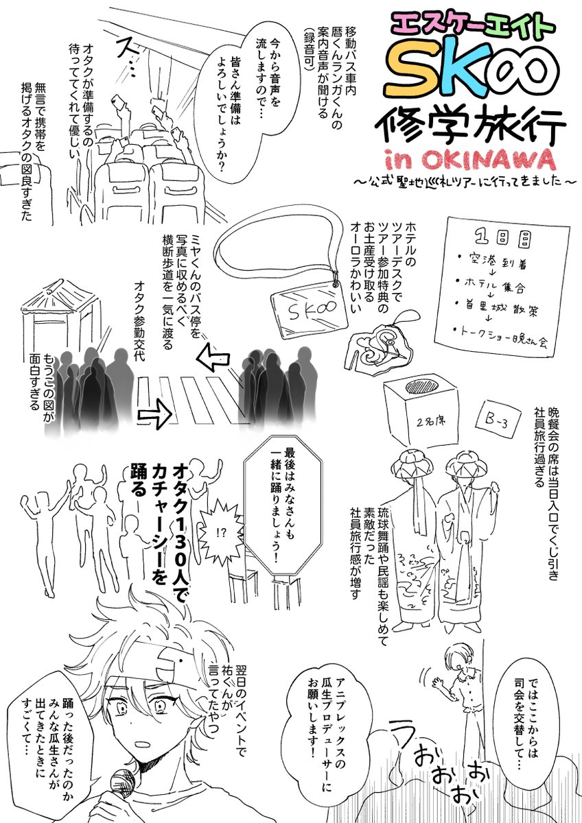 エスケーエイト修学旅行の備忘録です(1/2) 