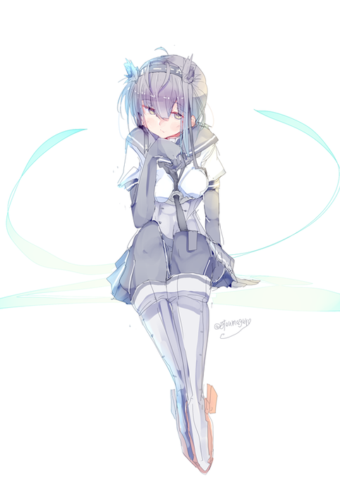 初月#艦これ版深夜の真剣お絵描き60分一本勝負#艦これ版真剣お絵描き60分一本勝負_20240203 