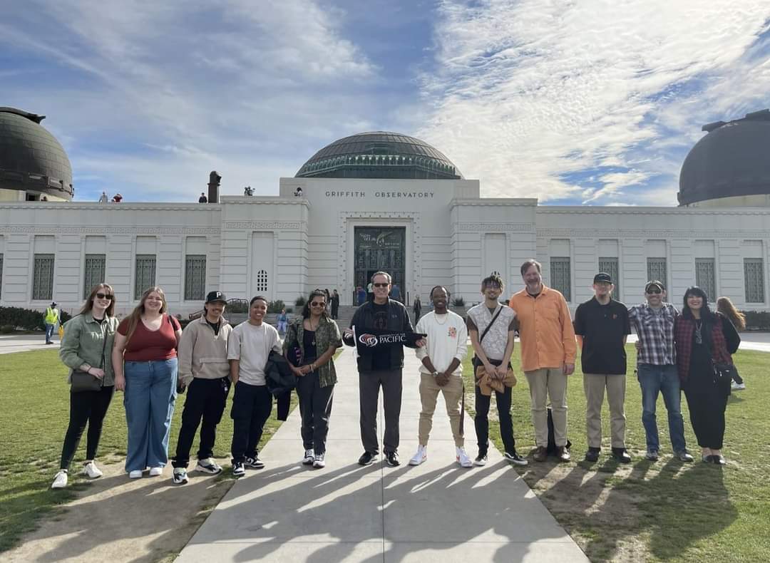 MusicAtPacific's tweet photo. .@uopacific seniors majoring in #musicindustry studies are visiting with industry professionals in premiere #entertainment &amp; music venues in LA e.g. @NBCUniversal, @warnermusic @UMG , @TheBellwetherLA, @Griffithobser. Next, #GRAMMYs2024  watching party.
#musicatpacific https://t.co/CuzAqLNp4s