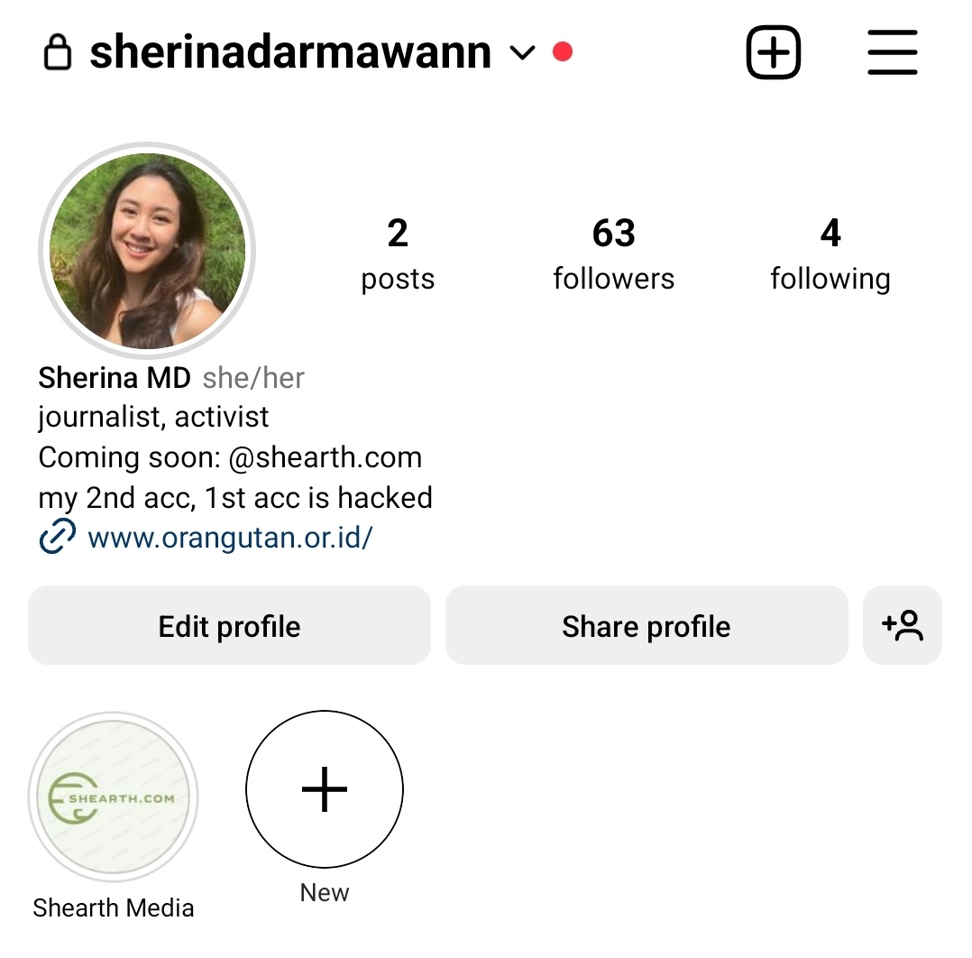bapangtohon's tweet photo. Sherina M Darmawan, with her new profile picture and IG bio, showing her freedom and new ambitions towards environmental issuesπ
#SC #Shearthcom #WeHear #withHeart #forEarth https://t.co/tbA3lycw3l