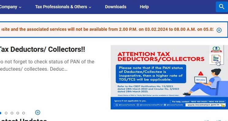 MRna93's tweet photo. Due  to a scheduled maintenance activity, e-Filing website and the  associated services will not be available from 2.00 P.M. on 03.02.2024  to 08.00 A.M. on 05.02.2024.  Kindly plan your activities accordingly. https://t.co/zqnJgnpfjC