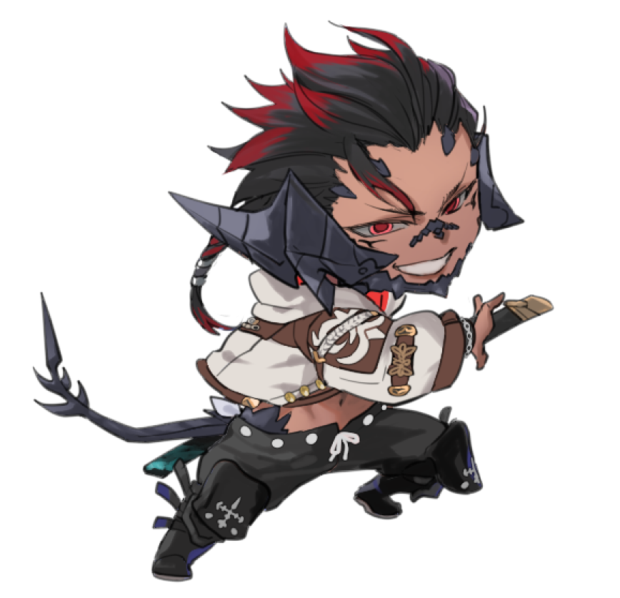 avatar_(ff14) ,warrior_of_light_(ff14) 「ミニキャラ自機オスラざっくり 線画を殺して仕上げていく」|izayoi@5/4超GLCのイラスト