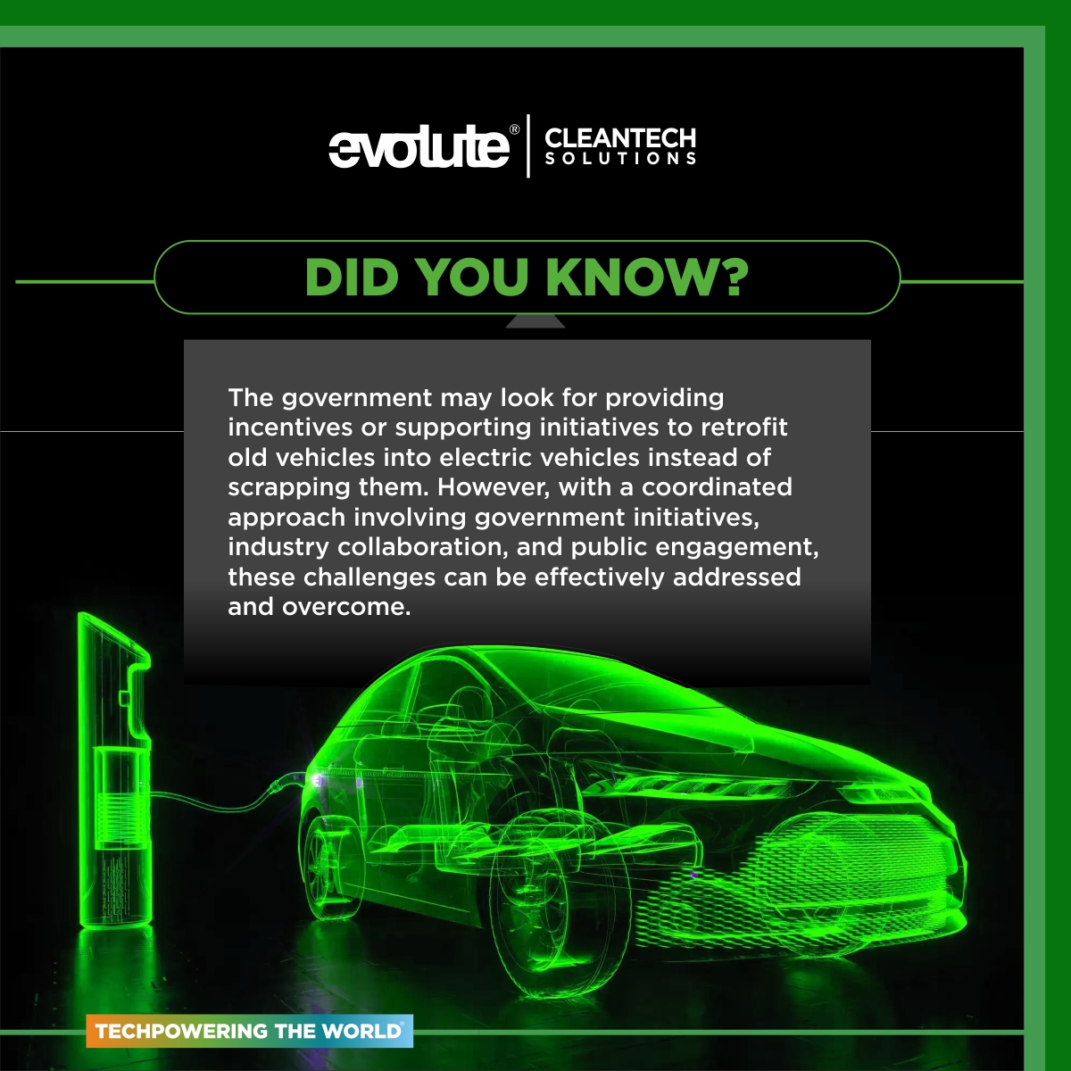 cleantech001's tweet photo. The government's move towards retrofitting old vehicles into electric ones can pave the way for a cleaner, greener future.
.
.
Visit us at: https://t.co/6LUodaOg7c
.
. https://t.co/5JB1iKQjXy