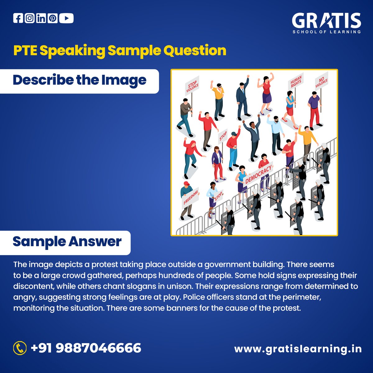 GratisLearning's tweet image. Unlock #PTE success with #GratisLearning! Understand the &apos;Describe the Image&apos; type of questions with this #samplequestion. We&apos;ve given the possible #answer for this as well.
𝗩𝗶𝘀𝗶𝘁:🌐gratislearning.in
𝗖𝗮𝗹𝗹 𝘂𝘀:☎️+91 9887046666
#Panchkula #PTECoaching #SampleAnswer
