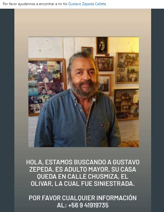 yatse87's tweet photo. Gustavo Zepeda Cañete  #Incendio #Olivar #Viña #Ayuda https://t.co/yHSOXNXEOD
