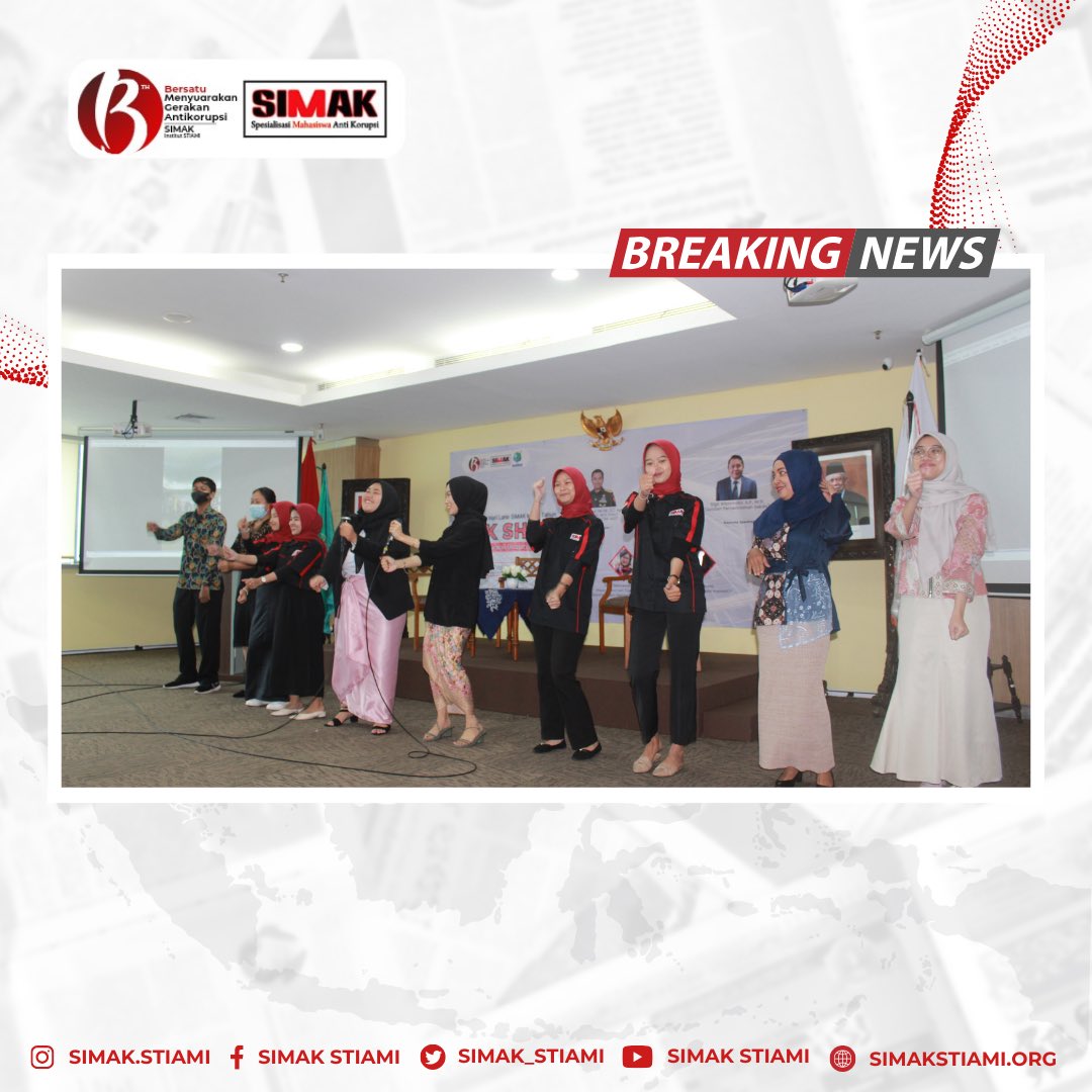 SIMAK_STIAMI's tweet photo. Spesialisasi Mahasiswa Antikorupsi
  
Melakukan Ice Breaking Dalam Acara Talkshow Hari Lahir SIMAK Ke-13 Yang Dipandu Oleh Layla dan ullya

#harlahsimak13
#simakstiami
#integritytofightcorruption
#institutstiami https://t.co/51morRdRGU