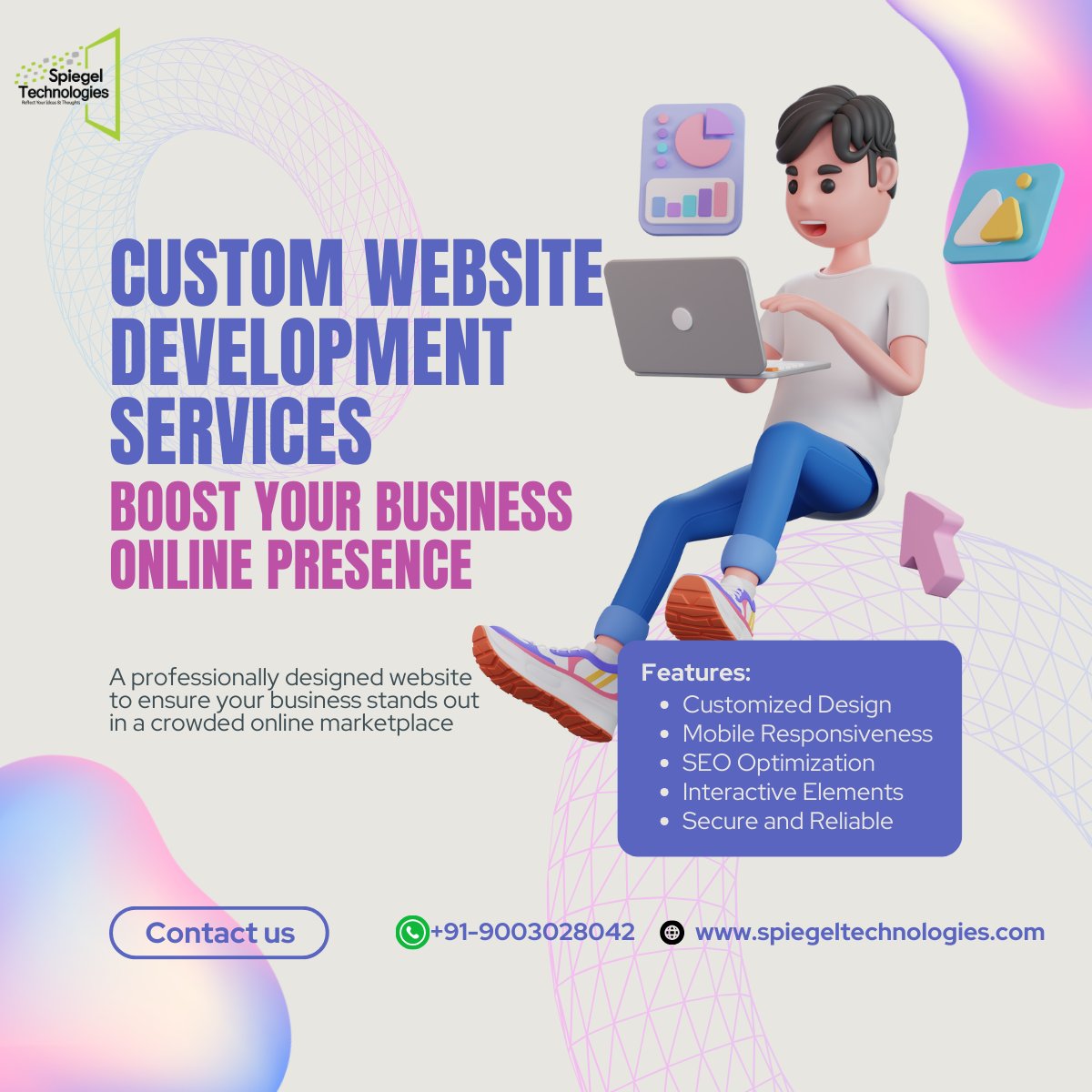 SpiegelTechies's tweet image. Custom Web Development by Spiegel Technologies: Crafting Digital Experiences That Stand Out! Elevate your online presence with Spiegel Technologies, a leading custom web development company. 
Website -lnkd.in/gKvjDRs 
#SpiegelTechnologies #customwebsitedevelopment