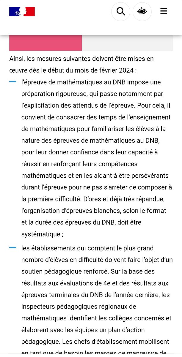 VPantaloni's tweet photo. 🚨BO 2 février 2024 #DNB
Ambition mathématique en classe de 3e. 
▶️De nombreuses mesures à appliquer dès maintenant (février 2024).
https://t.co/JEIYf41YM3 https://t.co/isjEQjgUcv
