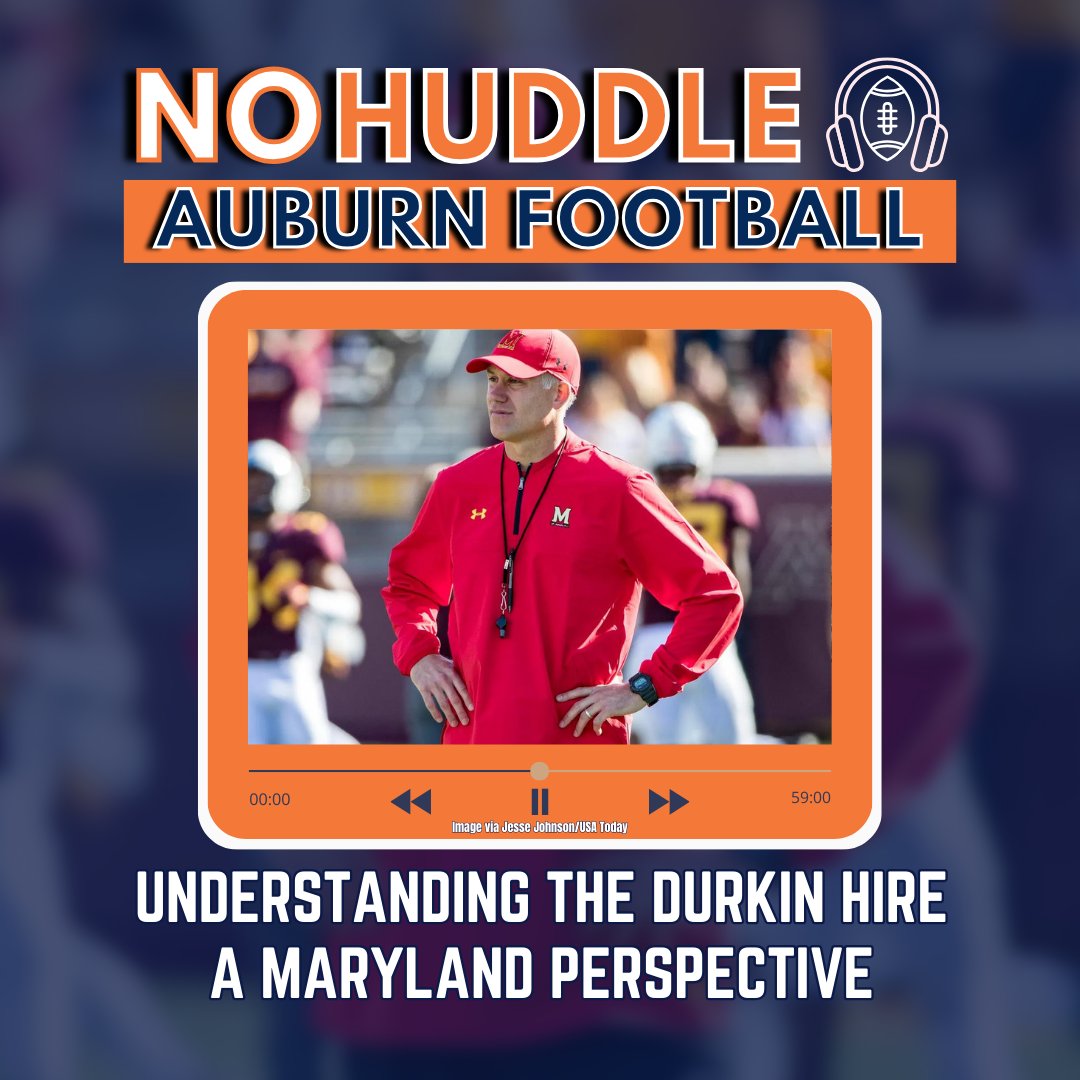 E2C_Network's tweet photo. NEW POD | Let's talk about DJ Durkin with a Maryland fan!

https://t.co/OY4RkLzogZ

The latest episode of the No Huddle podcast is available everywhere now. #WarEagle https://t.co/leG4nxylwR