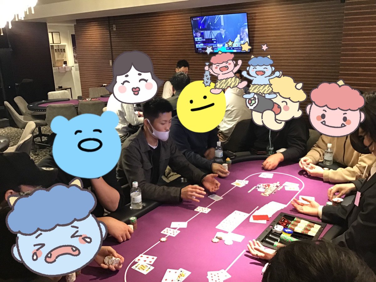 jkp_sannomiya's tweet photo. 🔥Tellさんコーチング🔥
第2部始まってます❣️
リングゲームも進行中で、習ったことを実践するチャンス(,, -᷅ ̫̈-᷄ ,,)
17:00からのトーナメントはまだまだ受付中なので、皆様のご来店お待ちしております🎶
#じゃんけんポーカー神戸三宮店
#ポーカー
#神戸
#三宮
#Tell
#3MPC
#コーチング https://t.co/c3CMtpsO7D