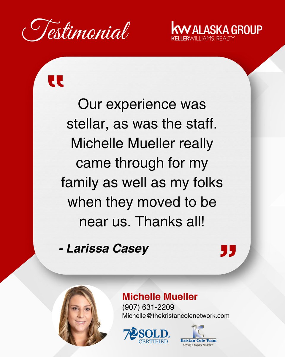 KristanColeTeam's tweet image. Another great review! Job well done, Michelle!

Reach out to Michelle Mueller today for your real estate needs.

#HappyClient #TopRealtor #FirstClassService #RealEstateSuccess #RealtorGoals #ExcellentService #RealEstateJourney #letstalkrealestate #mentor #thehelpfulagent