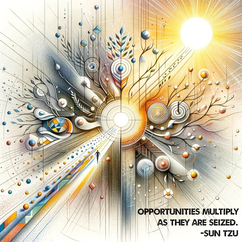ApathJagat267's tweet photo. "Opportunities multiply as they are seized." Embrace the momentum with Sun Tzu.  #OpportunityGrowth #SunTzu. What new paths are you exploring? https://t.co/5poPUvc545