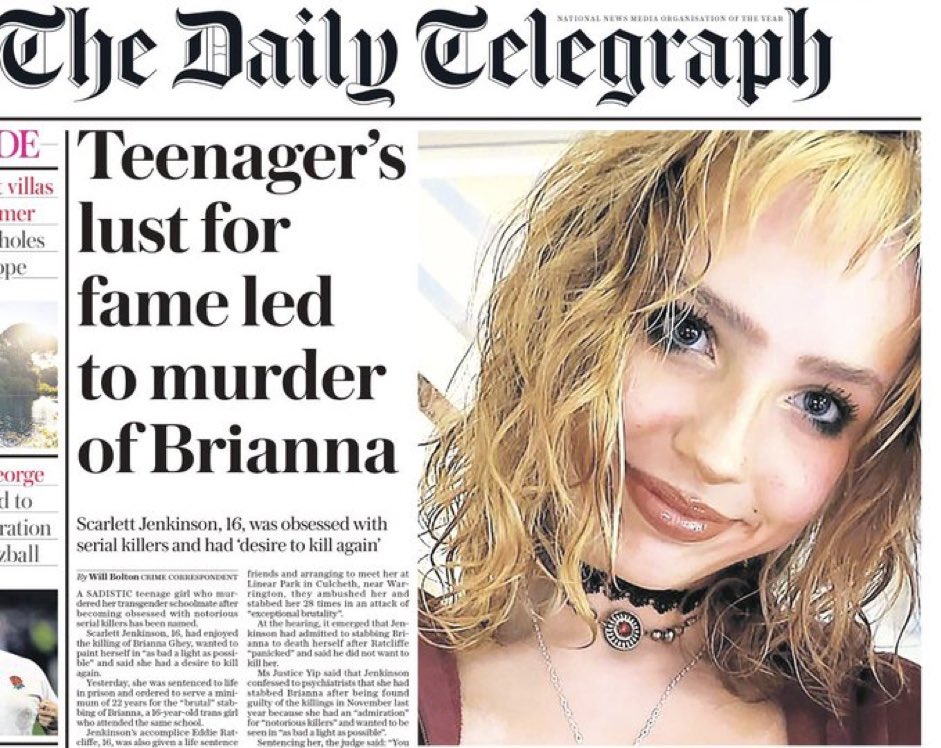 And so the Daily Telegraph gives her the fame she craves - exactly as she would want it.