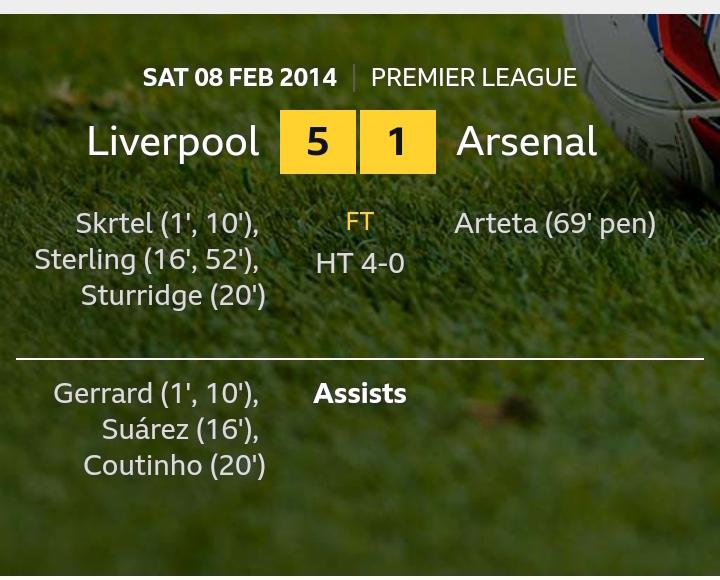 Who remembers this match? We went to Anfield 5 points clear at the top then this happened, dropped off and it ended up being a City-Pool title race in 2014.Maybe history's rewriting itself in favour of the home team on Sunday 🤔