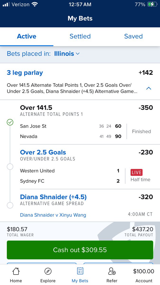 CoryDaleSev's tweet photo. @TheTennisCapper Ride this out or cash it and just put some on the ML? Your call and I’ll trust it. https://t.co/bMMehlPQvd